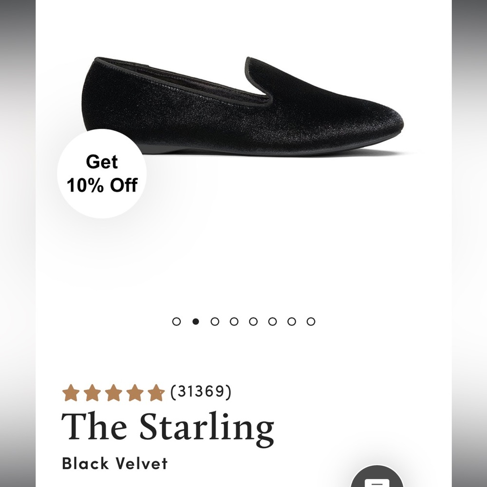 Birdies black velvet “The Sterling” size 6.5 Never worn, new.